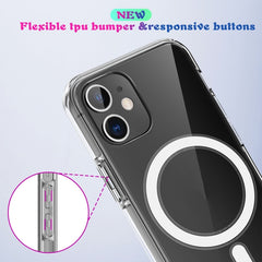 Magsafe Case Simple Magnetic Ring All-inclusive Clear Crystal Acrylic PC +TPU Shockproof Case, For iPhone X / XS, For iPhone XR, For iPhone XS Max