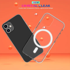 Magsafe Case Simple Magnetic Ring All-inclusive Clear Crystal Acrylic PC +TPU Shockproof Case, For iPhone X / XS, For iPhone XR, For iPhone XS Max