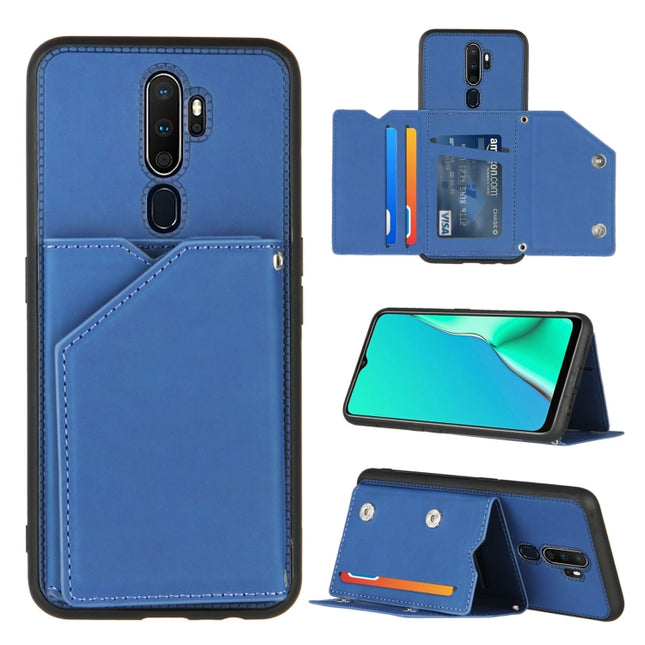 Skin Feel PU + TPU + PC Back Cover Shockproof Case with Card Slots & Holder & Photo Frame, For OPPO A9 2020, For OPPO A52 & A72 & A92, For OPPO A53, For OPPO F17, For OPPO F17 Pro & A93