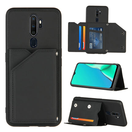 Skin Feel PU + TPU + PC Back Cover Shockproof Case with Card Slots & Holder & Photo Frame, For OPPO A9 2020, For OPPO A52 & A72 & A92, For OPPO A53, For OPPO F17, For OPPO F17 Pro & A93