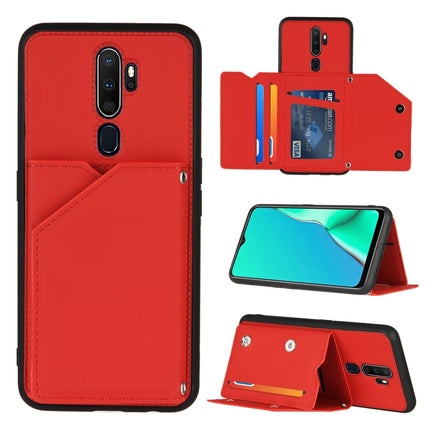 Skin Feel PU + TPU + PC Back Cover Shockproof Case with Card Slots & Holder & Photo Frame, For OPPO A9 2020, For OPPO A52 & A72 & A92, For OPPO A53, For OPPO F17, For OPPO F17 Pro & A93