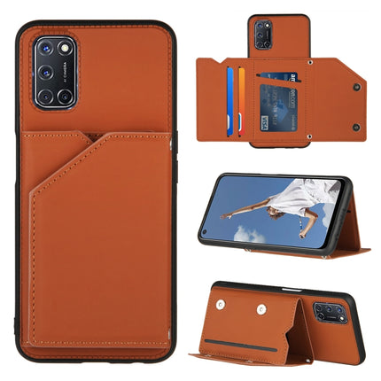 Skin Feel PU + TPU + PC Back Cover Shockproof Case with Card Slots & Holder & Photo Frame, For OPPO A9 2020, For OPPO A52 & A72 & A92, For OPPO A53, For OPPO F17, For OPPO F17 Pro & A93