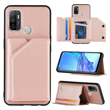 Skin Feel PU + TPU + PC Back Cover Shockproof Case with Card Slots & Holder & Photo Frame, For OPPO A9 2020, For OPPO A52 & A72 & A92, For OPPO A53, For OPPO F17, For OPPO F17 Pro & A93