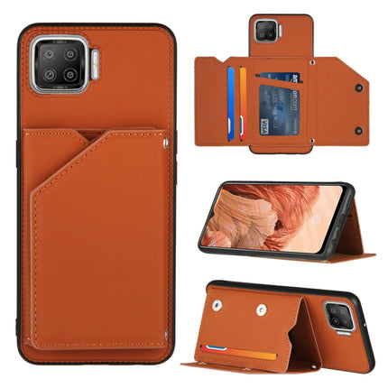 Skin Feel PU + TPU + PC Back Cover Shockproof Case with Card Slots & Holder & Photo Frame, For OPPO A9 2020, For OPPO A52 & A72 & A92, For OPPO A53, For OPPO F17, For OPPO F17 Pro & A93