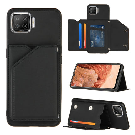 Skin Feel PU + TPU + PC Back Cover Shockproof Case with Card Slots & Holder & Photo Frame, For OPPO A9 2020, For OPPO A52 & A72 & A92, For OPPO A53, For OPPO F17, For OPPO F17 Pro & A93