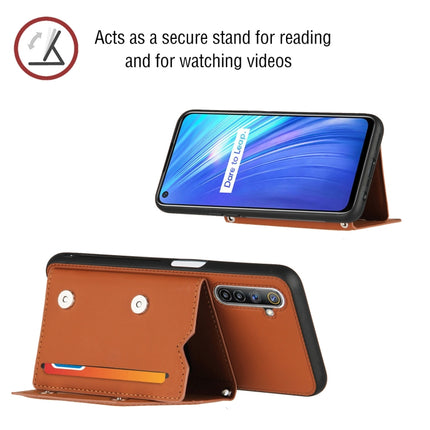 Skin Feel PU + TPU + PC Back Cover Shockproof Case with Card Slots & Holder & Photo Frame, For OPPO Realme 6, For OPPO Realme C3, For vivo Y17 & Y15 & Y12