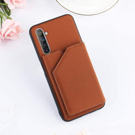 Skin Feel PU + TPU + PC Back Cover Shockproof Case with Card Slots & Holder & Photo Frame, For OPPO Realme 6, For OPPO Realme C3, For vivo Y17 & Y15 & Y12