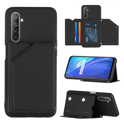 Skin Feel PU + TPU + PC Back Cover Shockproof Case with Card Slots & Holder & Photo Frame, For OPPO Realme 6, For OPPO Realme C3, For vivo Y17 & Y15 & Y12