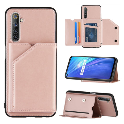 Skin Feel PU + TPU + PC Back Cover Shockproof Case with Card Slots & Holder & Photo Frame, For OPPO Realme 6, For OPPO Realme C3, For vivo Y17 & Y15 & Y12