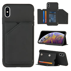 Skin Feel PU + TPU + PC Back Cover Shockproof Case with Card Slots & Holder & Photo Frame, For iPhone X / XS, For iPhone XR, For iPhone XS Max, For iPhone 11 Pro, For iPhone 11, For iPhone 11 Pro Max