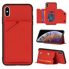 Skin Feel PU + TPU + PC Back Cover Shockproof Case with Card Slots & Holder & Photo Frame, For iPhone X / XS, For iPhone XR, For iPhone XS Max, For iPhone 11 Pro, For iPhone 11, For iPhone 11 Pro Max