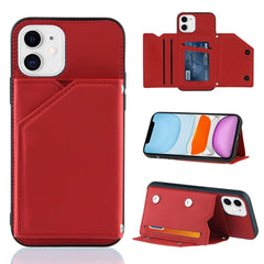 Skin Feel PU + TPU + PC Back Cover Shockproof Case with Card Slots & Holder & Photo Frame, For iPhone X / XS, For iPhone XR, For iPhone XS Max, For iPhone 11 Pro, For iPhone 11, For iPhone 11 Pro Max