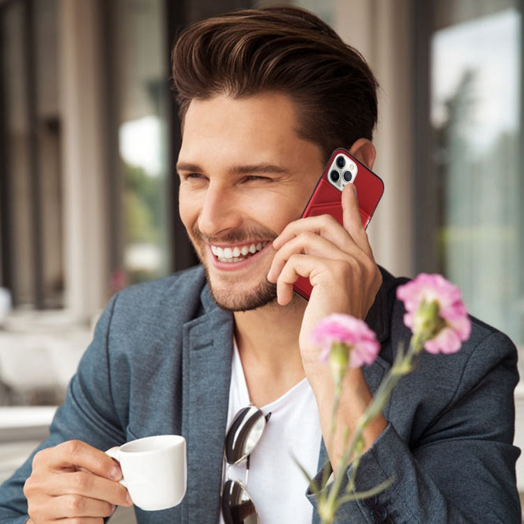 Hautfreundliche PU- + TPU- + PC-Rückseite, stoßfeste Hülle mit Kartenfächern, Halter und Bilderrahmen, für iPhone 12 mini, für iPhone 12/12 Pro, für iPhone 12 Pro Max
