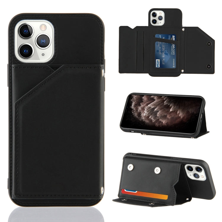 Hautfreundliche PU- + TPU- + PC-Rückseite, stoßfeste Hülle mit Kartenfächern, Halter und Bilderrahmen, für iPhone 12 mini, für iPhone 12/12 Pro, für iPhone 12 Pro Max