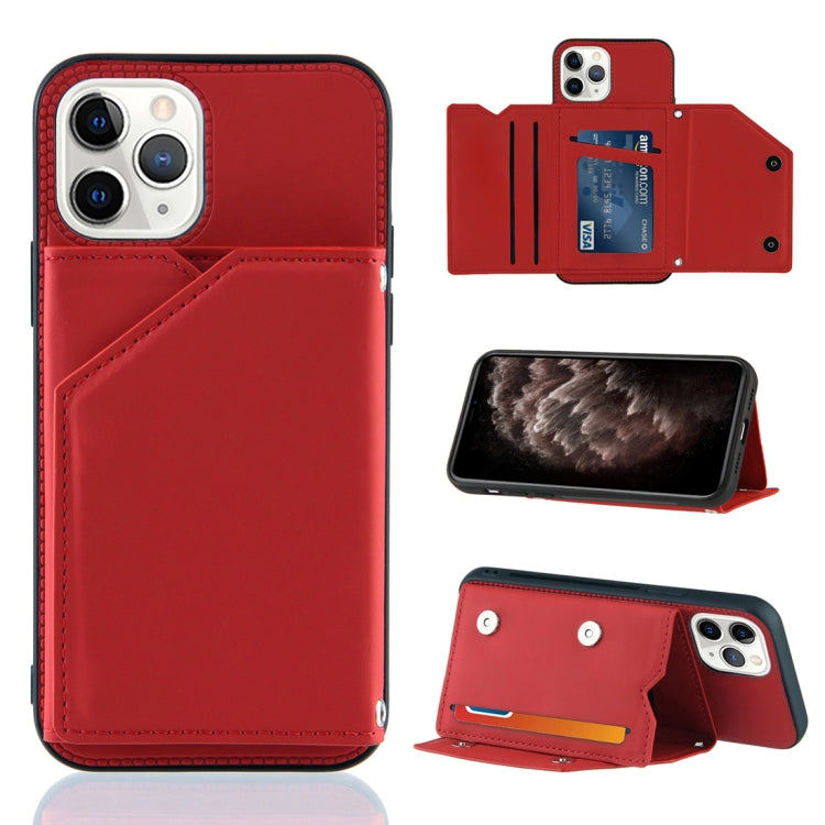 Hautfreundliche PU- + TPU- + PC-Rückseite, stoßfeste Hülle mit Kartenfächern, Halter und Bilderrahmen, für iPhone 12 mini, für iPhone 12/12 Pro, für iPhone 12 Pro Max