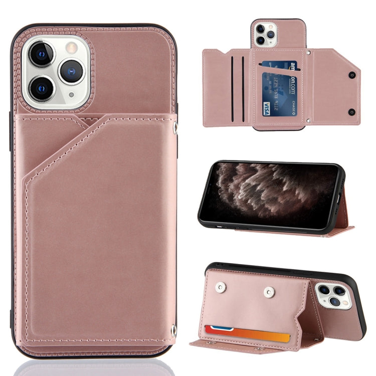 Hautfreundliche PU- + TPU- + PC-Rückseite, stoßfeste Hülle mit Kartenfächern, Halter und Bilderrahmen, für iPhone 12 mini, für iPhone 12/12 Pro, für iPhone 12 Pro Max