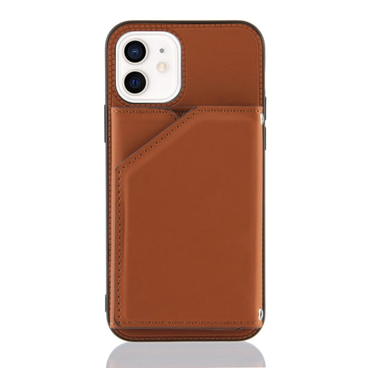 Funda a prueba de golpes con tapa trasera de PU + TPU + PC con sensación de piel, ranuras para tarjetas, soporte y marco de fotos, para iPhone 12 mini, para iPhone 12/12 Pro, para iPhone 12 Pro Max