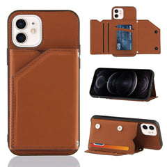 Skin Feel PU + TPU + PC Back Cover Shockproof Case with Card Slots & Holder & Photo Frame, For iPhone 12 mini, For iPhone 12 / 12 Pro, For iPhone 12 Pro Max