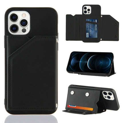 Funda a prueba de golpes con tapa trasera de PU + TPU + PC con sensación de piel, ranuras para tarjetas, soporte y marco de fotos, para iPhone 12 mini, para iPhone 12/12 Pro, para iPhone 12 Pro Max