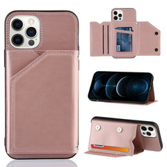 Skin Feel PU + TPU + PC Back Cover Shockproof Case with Card Slots & Holder & Photo Frame, For iPhone 12 mini, For iPhone 12 / 12 Pro, For iPhone 12 Pro Max