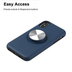 TPU+PC 2 in 1 Shockproof Case with Magnetic Round Car Holder, For iPhone XS Max