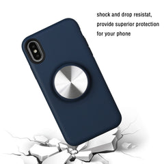 TPU+PC 2 in 1 Shockproof Case with Magnetic Round Car Holder, For iPhone XS Max