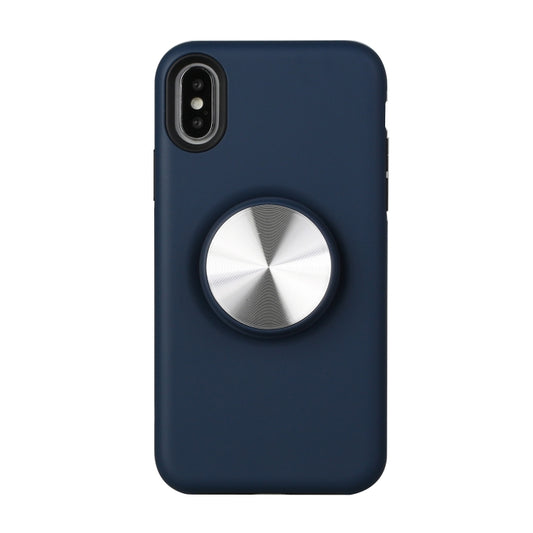 TPU+PC 2 in 1 Shockproof Case with Magnetic Round Car Holder, For iPhone XS Max