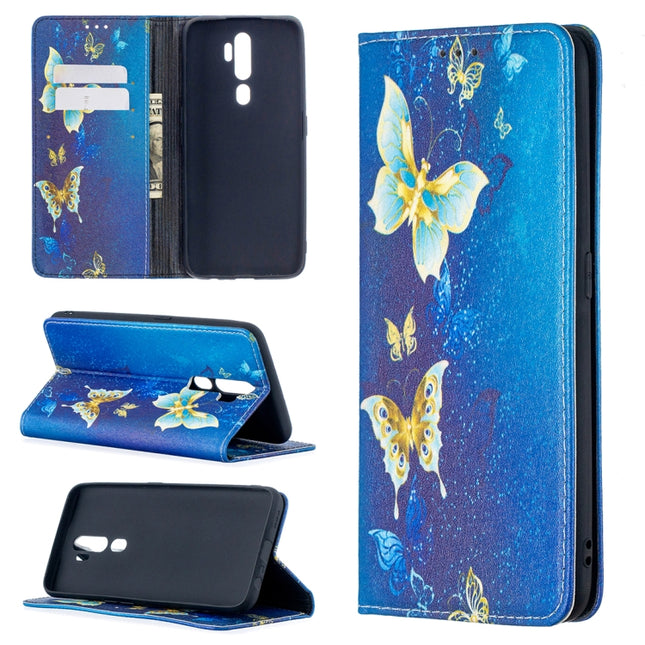 Colored Drawing Pattern Invisible Magnetic Horizontal Flip PU Leather Case with Holder & Card Slots & Wallet, For OPPO A5 (2020), For OPPO A31 (2020)