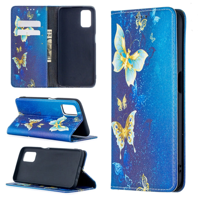 Colored Drawing Pattern Invisible Magnetic Horizontal Flip PU Leather Case with Holder & Card Slots & Wallet, For OPPO A52 / A72 5G, For Huawei P smart 2021 / Y7a