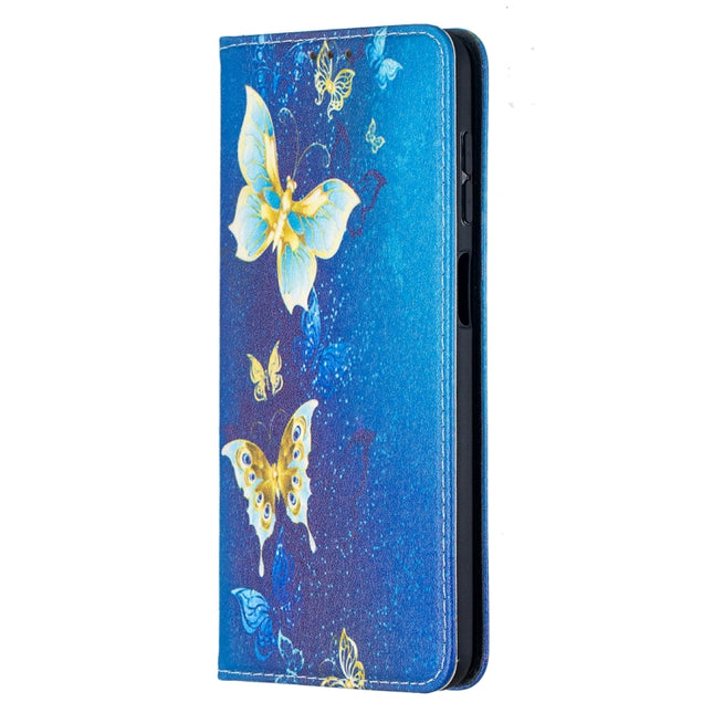 Colored Drawing Pattern Invisible Magnetic Horizontal Flip PU Leather Case with Holder & Card Slots & Wallet, For Samsung Galaxy A12
