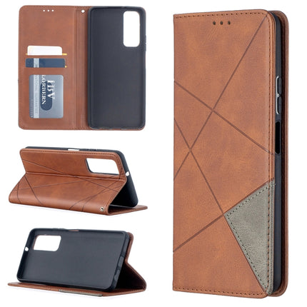 Prismatic Invisible Magnetic Horizontal Flip Leather Case with Holder & Card Slots & Photo Frame, For Huawei P smart 2021 / Y7a, For Samsung Galaxy A12