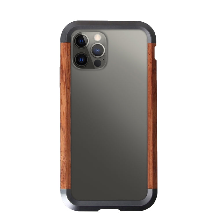 R-JUST Metal + Wood Frame Protective Case, For iPhone 12 mini, For iPhone 12 / 12 Pro, For iPhone 12 Pro Max