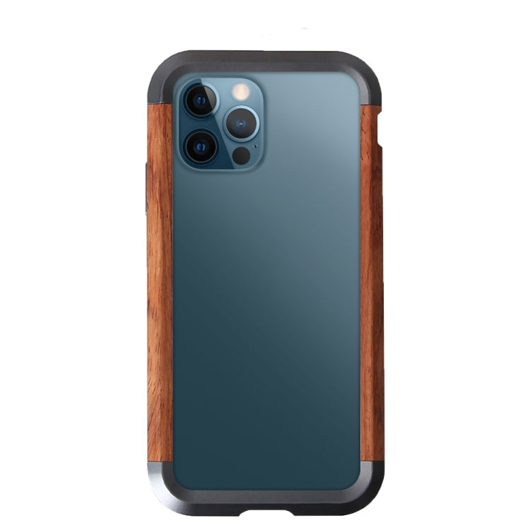 R-JUST Metal + Wood Frame Protective Case, For iPhone 12 mini, For iPhone 12 / 12 Pro, For iPhone 12 Pro Max