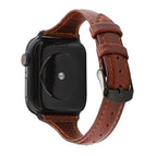 For Apple Watch Series 7 41mm / 6 & SE & 5 & 4 40mm / 3 & 2 & 1 38mm / Red Brown