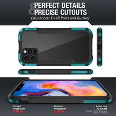 Funda protectora a prueba de golpes de aleación de aluminio iPAKY Thunder Series para iPhone 12, iPhone 12 Pro, iPhone 12 Pro Max, iPhone 12 Mini