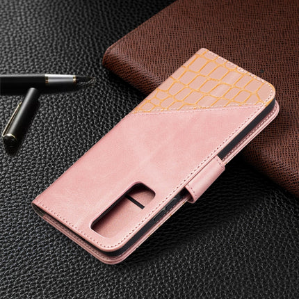 Matching Color Crocodile Texture Horizontal Flip PU Leather Case with Wallet & Holder & Card Slots, For Huawei P smart 2021 / Y7a, For Samsung Galaxy A12