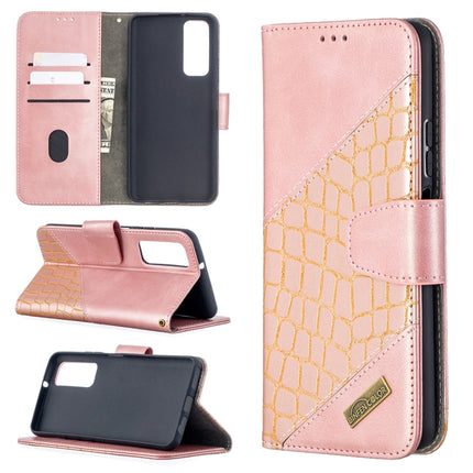 Matching Color Crocodile Texture Horizontal Flip PU Leather Case with Wallet & Holder & Card Slots, For Huawei P smart 2021 / Y7a, For Samsung Galaxy A12