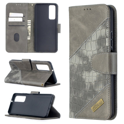 Matching Color Crocodile Texture Horizontal Flip PU Leather Case with Wallet & Holder & Card Slots, For Huawei P smart 2021 / Y7a, For Samsung Galaxy A12