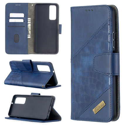 Matching Color Crocodile Texture Horizontal Flip PU Leather Case with Wallet & Holder & Card Slots, For Huawei P smart 2021 / Y7a, For Samsung Galaxy A12