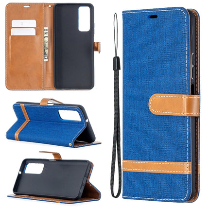 Lite Color Matching Denim Texture Horizontal Flip Leather Case with Holder & Card Slots & Wallet & Lanyard, For Huawei P smart 2021 / Y7a, For Samsung Galaxy A12