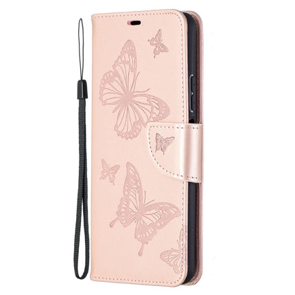 Two Butterflies Embossing Pattern Horizontal Flip Leather Case with Holder & Card Slot & Wallet & Lanyard, For Huawei P smart 2021 / Y7a, For Samsung Galaxy A12