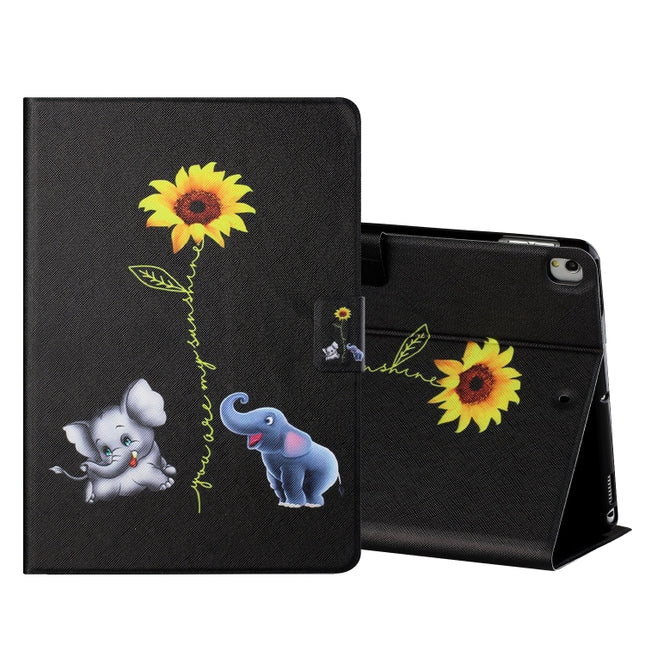 Horizontale Klapphülle aus Leder mit farbiger Zeichnung, Halter und Kartenfächern sowie Schlaf-/Weckfunktion, für iPad Mini 5/4/3/2/1, für iPad 10.2 / iPad Air 10.5 (2019) / iPad Pro 10,5 Zoll, für iPad Air / Air 2 / 2017/2018
