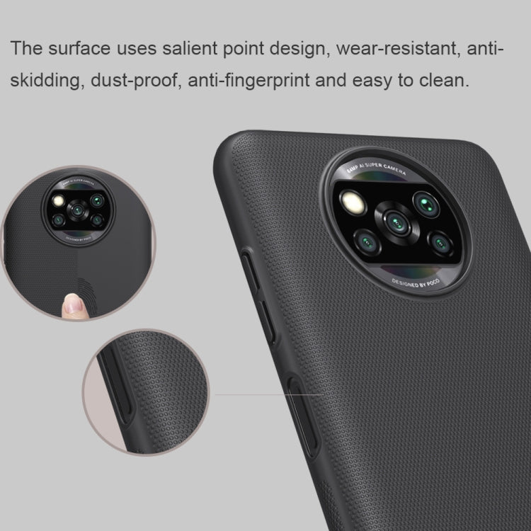 NILLKIN Frosted Concave-convex Texture PC Protective Case, For Xiaomi Poco X3 NFC
