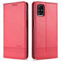 AZNS Magnetic Calf Texture Horizontal Flip Leather Case with Card Slots & Holder & Wallet, For Samsung Galaxy M51 (Side Fingerprint)