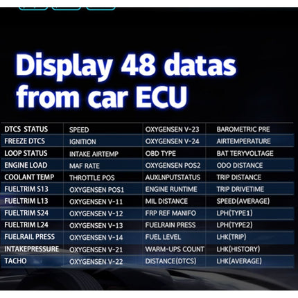 C1 OBD2 + GPS Mode Car HUD Head-up Display Compass / Speed / Water Temperature / Voltage Display / Speed / Fault Alarm / Navigation Function, C1 With Navigation Function