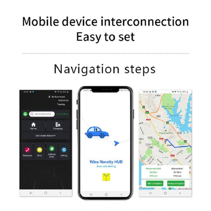 C3 OBD2 + GPS Mode Car Head-up Display HUD Overspeed / Speed / Water Temperature Too High / Voltage Too Low / Engine Failure Alarm / Fatigue Driving Reminder / Navigation Function, C3