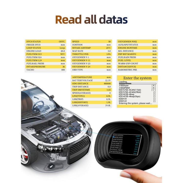 P20 OBD2 + GPS Mode Car Head-up Display HUD Overspeed / Speed / Water Temperature Alarm, P20