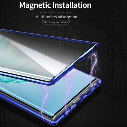 Magnetic Metal Frame Double-sided Tempered Glass Case, For Samsung Galaxy Note 8, For Samsung Galaxy Note9, For Samsung Galaxy Note10, For Samsung Galaxy Note10+, For Samsung Galaxy S8, For Samsung Galaxy S8+, For Samsung Galaxy S9, For Samsung Galaxy ...