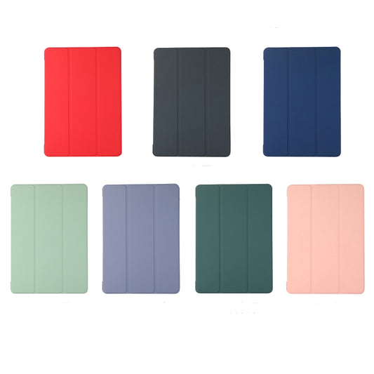 3-folding Skin Texture Horizontal Flip TPU + PU Leather Case with Holder, For iPad Air 11 2024 / 2022 / 2020 10.9, For iPad 9.7 (2018) / 9.7 (2017) / air / air2, For Samsung Galaxy Tab A 8.0 (2019) T290 / T295