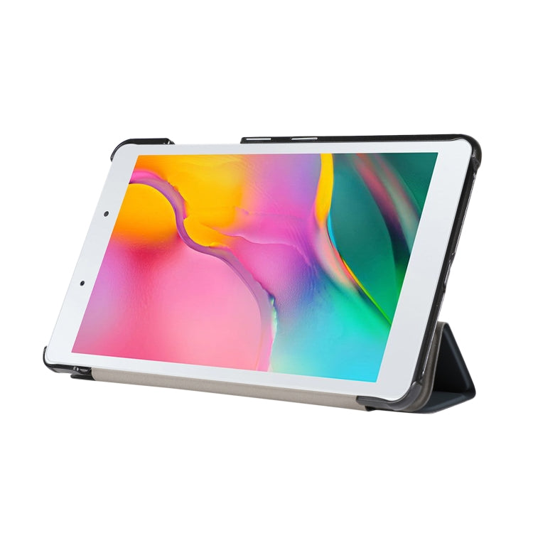 3-folding Skin Texture Horizontal Flip TPU + PU Leather Case with Holder, For Samsung Galaxy Tab A 8.0 (2019) T290 / T295
